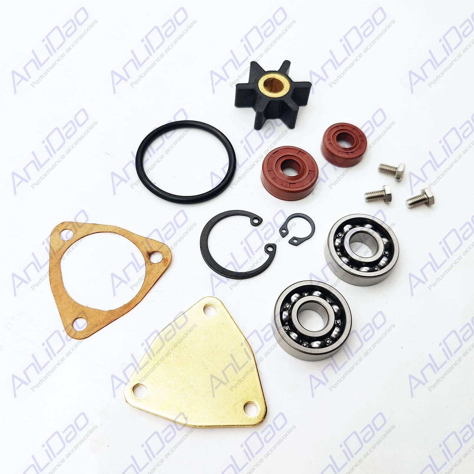 Water Pump Repair Kit for Yanmar 1GM 1GM10 (128170-42200, 24101-060004)