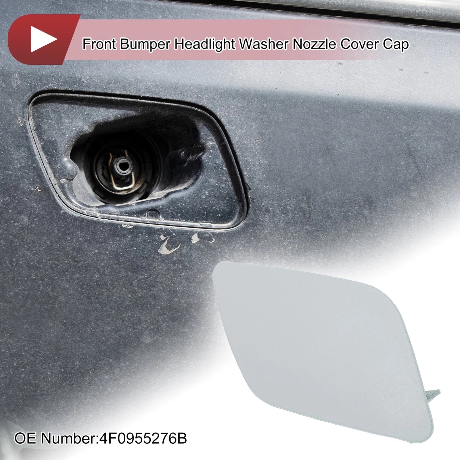 Front Right Washer Nozzle Cover Cap for Audi A6 (2009–2010) 1 Pcs