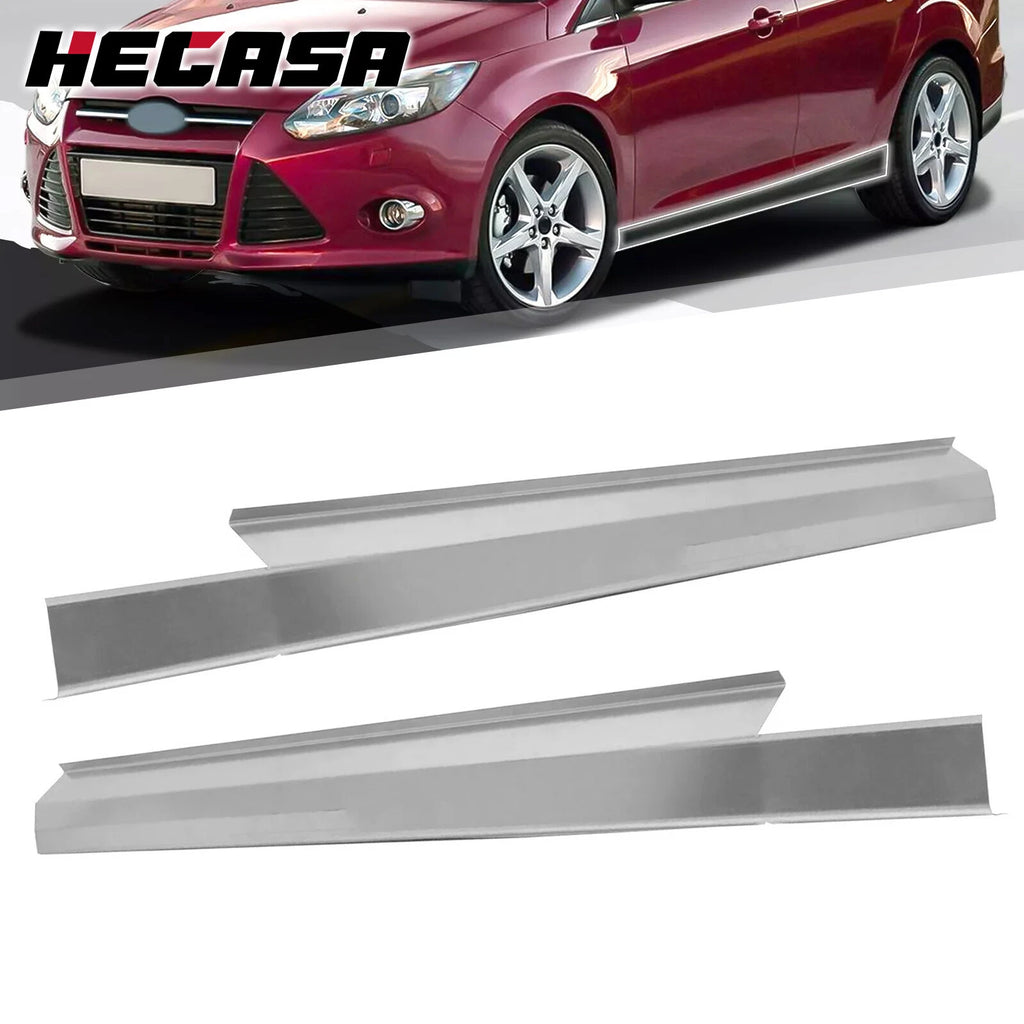 Set of 2 Silver Slip-on Rocker Panels for Ford Focus (2008–2011)