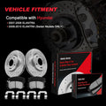 Front Disc Rotors + Ceramic Brake Pads for Hyundai Elantra (2007–2010)