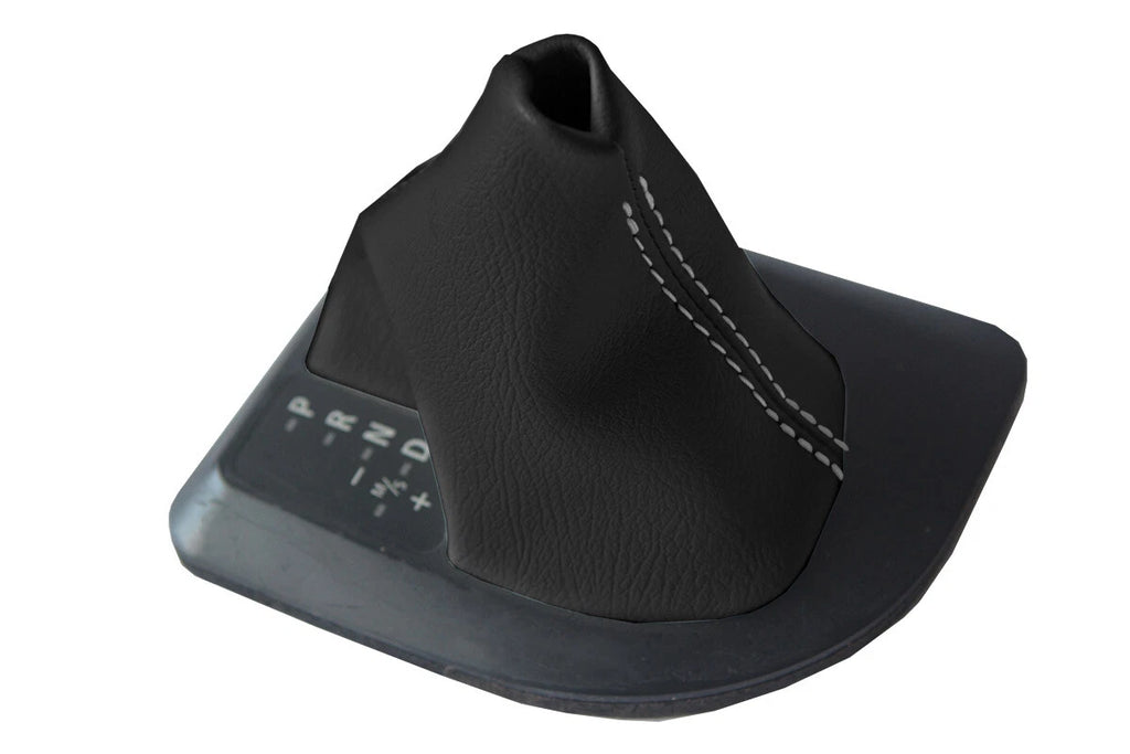 Leather Automatic Shift Boot Cover for BMW X3 (2003–2010) Gray Stitch
