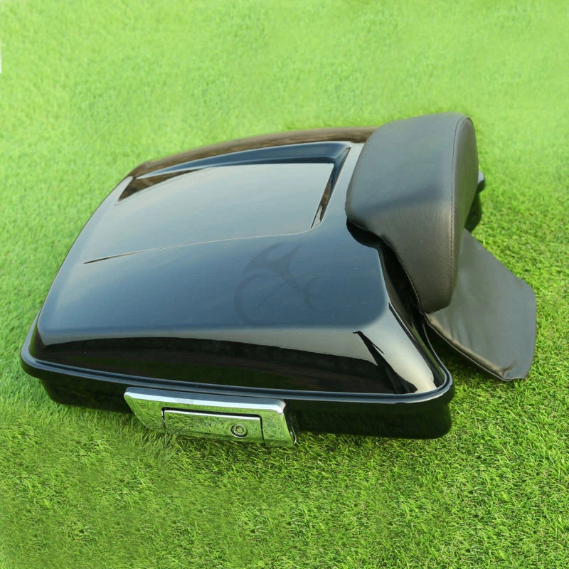 5.5" Trunk Backrest Pad Mount Rack for Harley Touring FLHT (2014–2026)