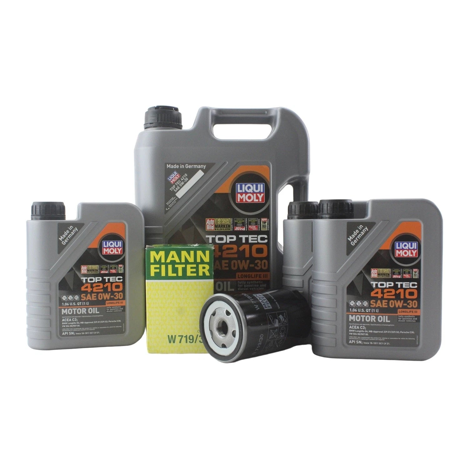 8L Liqui Moly Top Tec 4210 0W-30 Engine Oil Change Kit for Audi RS6 (2008–2010)