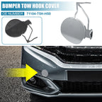 Front Bumper Tow Hook Cover 71104-T5H-H50 for Honda Fit (2018–2019) Silver Tone