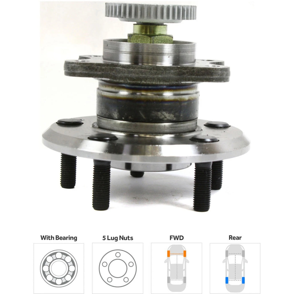 Wheel Hubs for Hyundai XG350 (2002–2005) Rear Left Right with Bearing & ABS