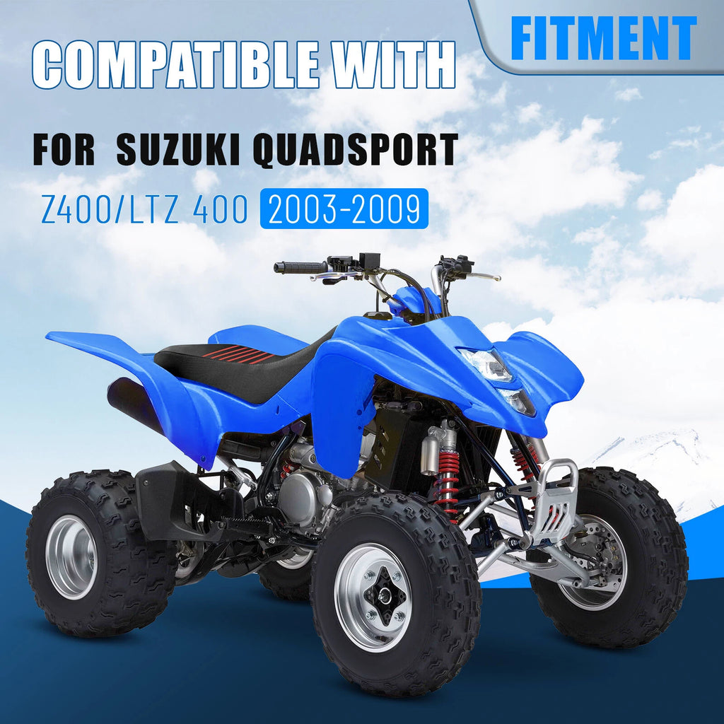 Red Gripper Anti-Slip Seat Cover for Suzuki Quadsport Z400 (2003–2009)