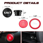 Alloy Engine Start & Cigarette Lighter Eject Button Trim for Mazda 3 (2020-2025)