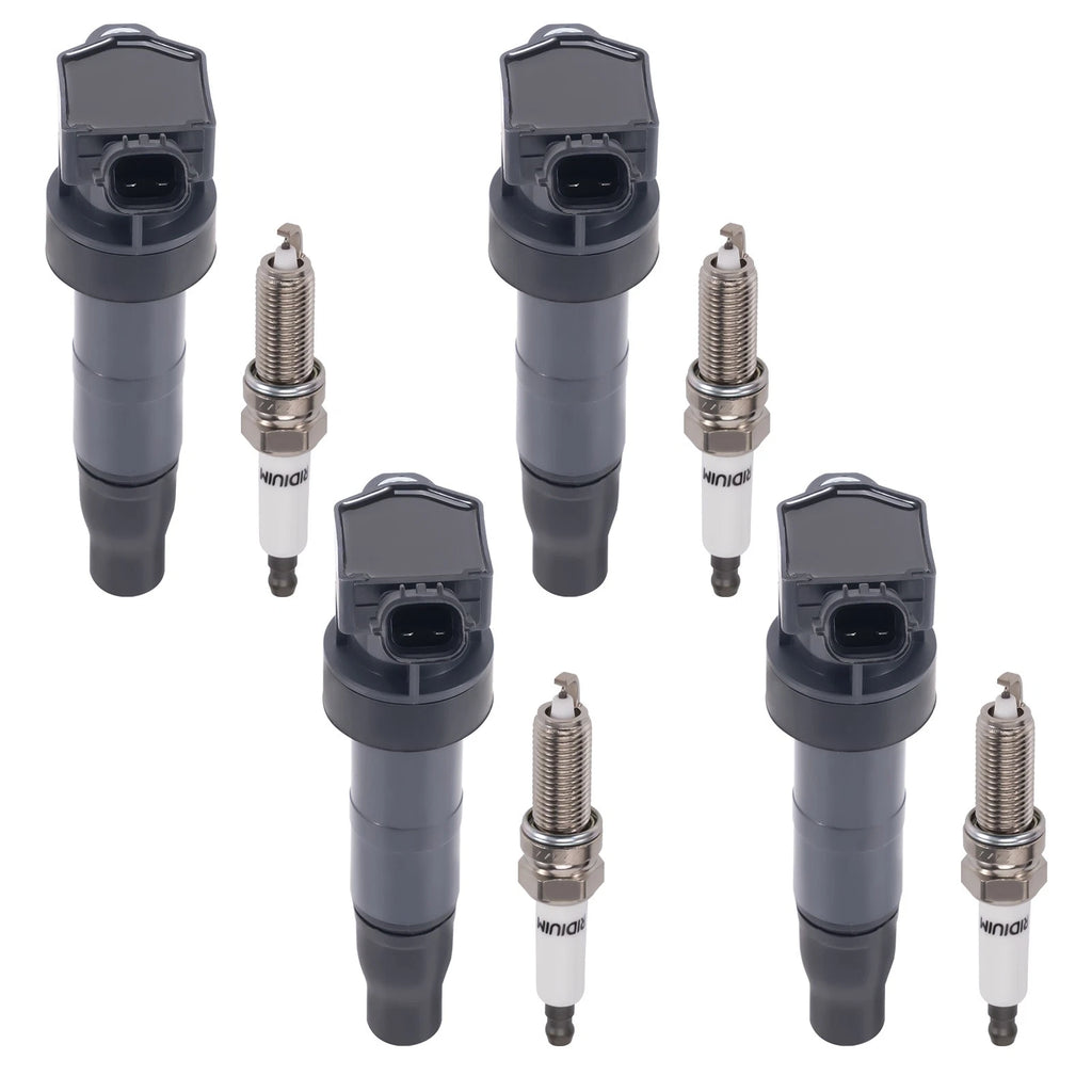 Set of 4 Ignition Coils & Spark Plugs for Hyundai Sonata 2.4L I4 (2008–2015) 27300-2G000