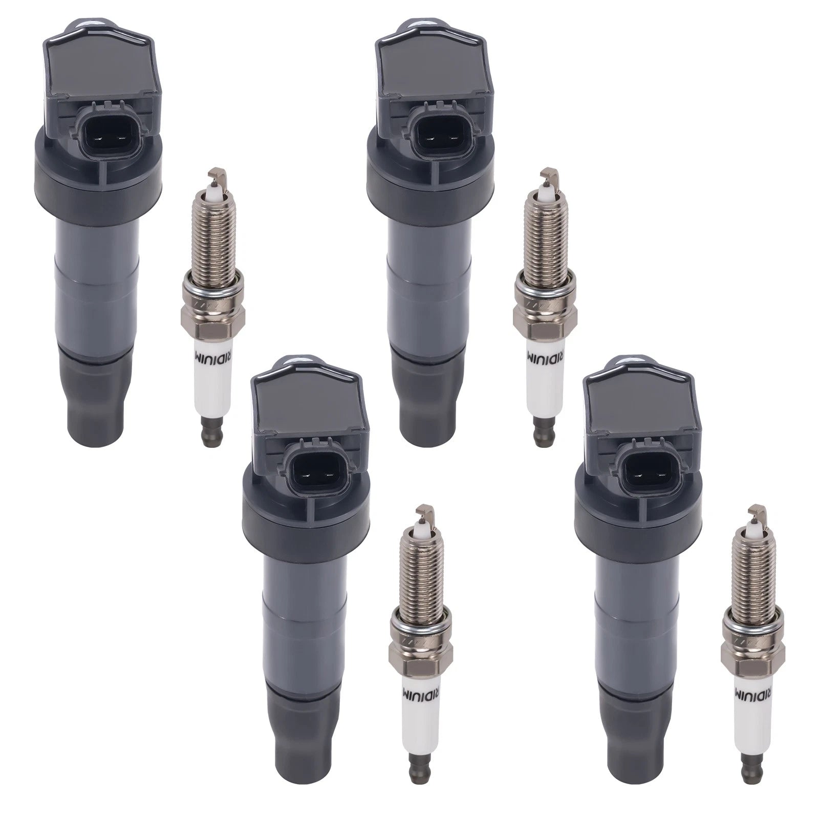 Set of 4 Ignition Coils & Spark Plugs for Hyundai Sonata 2.4L I4 (2008–2015) 27300-2G000
