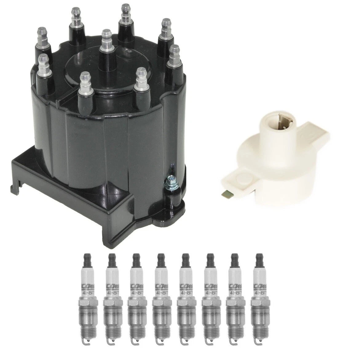 Distributor Rotor Cap & Platinum Spark Plugs Kit for Chevrolet Camaro (1982–1992)