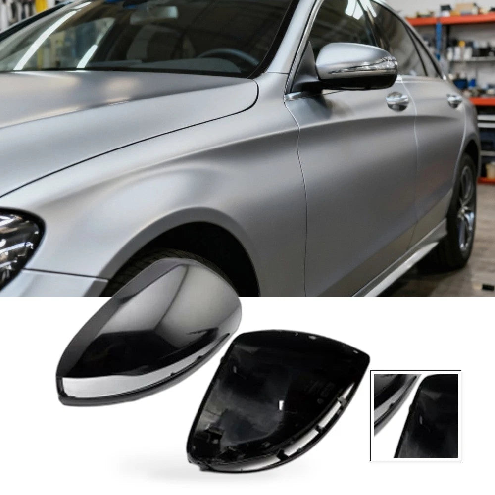 Rear View Mirror Cover for Mercedes C E S S Class W205 W213 W222 Gloss
