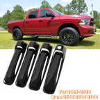 Gloss Black Door Handle Covers Overlay for Ram 1500 2500 3500 (2009–2018)