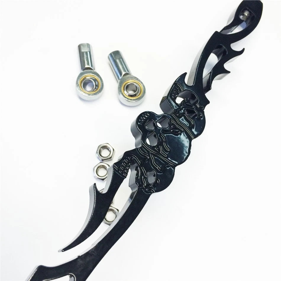 Black Skull Shift Linkage for Harley Softail Dyna Wide Glide (FXDWG, FLHR, FLHT, FLT)
