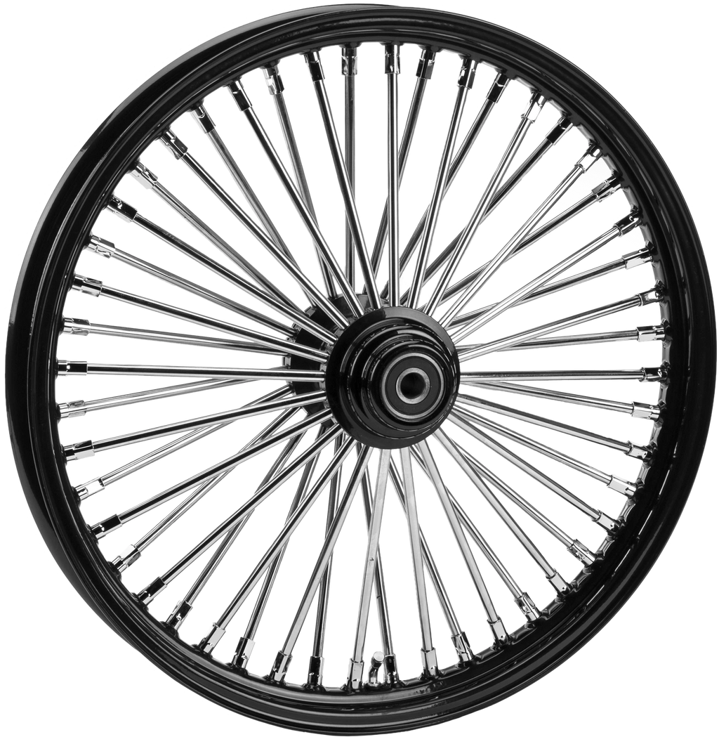 26x3.5 Front Wheel for V-Twin (HardDrive) - Black Spoked, 48 Spokes