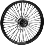 26x3.5 Front Wheel for V-Twin (HardDrive) - Black Spoked, 48 Spokes
