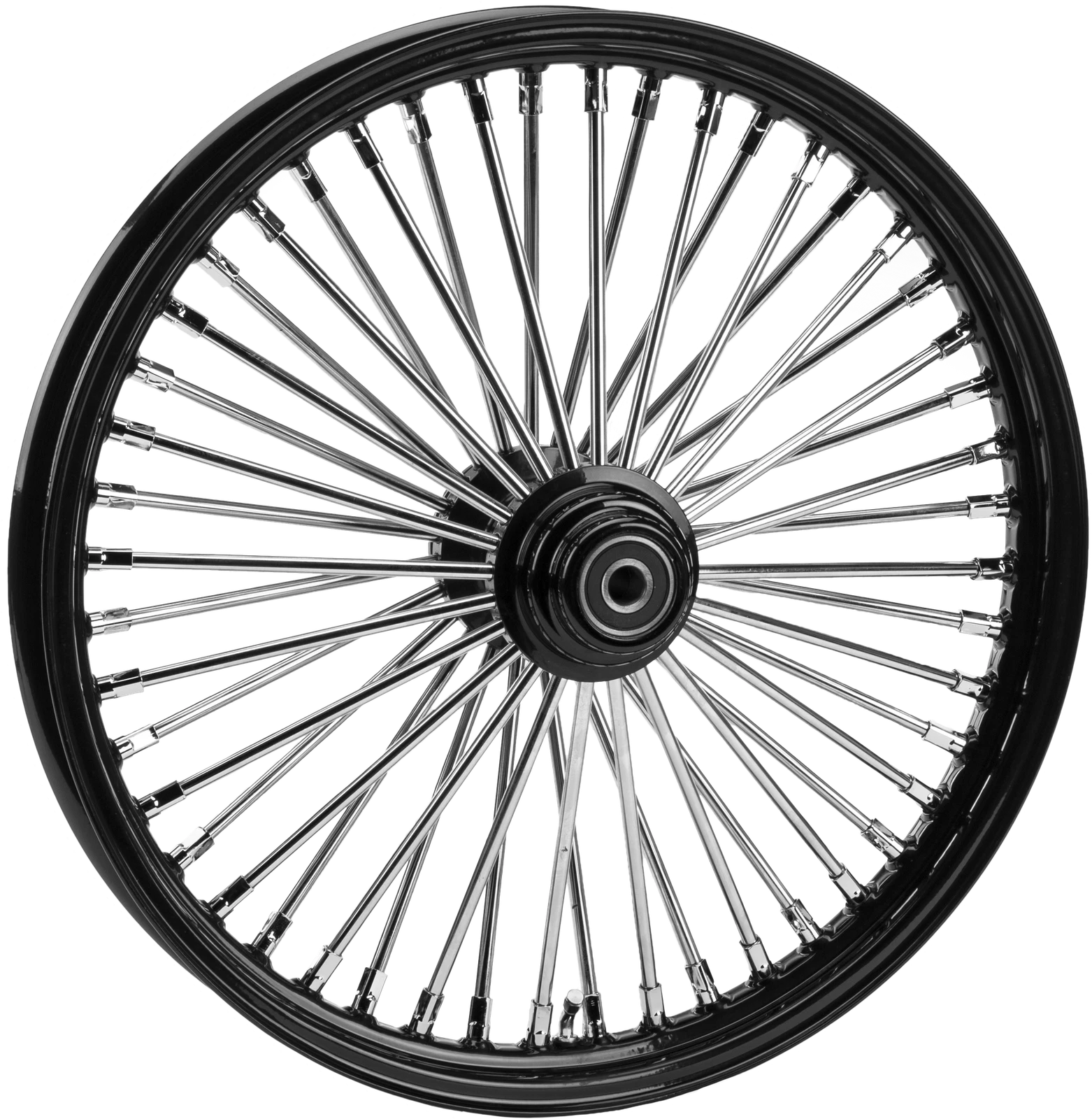 26x3.5 Front Wheel for V-Twin (HardDrive) - Black Spoked, 48 Spokes