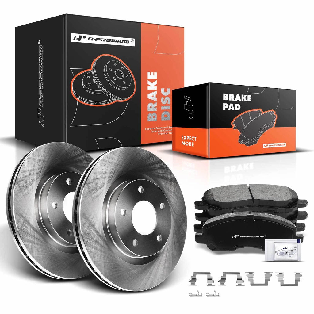 Front Disc Brake Rotors & Ceramic Pads for Jeep Compass (2007–2017)
