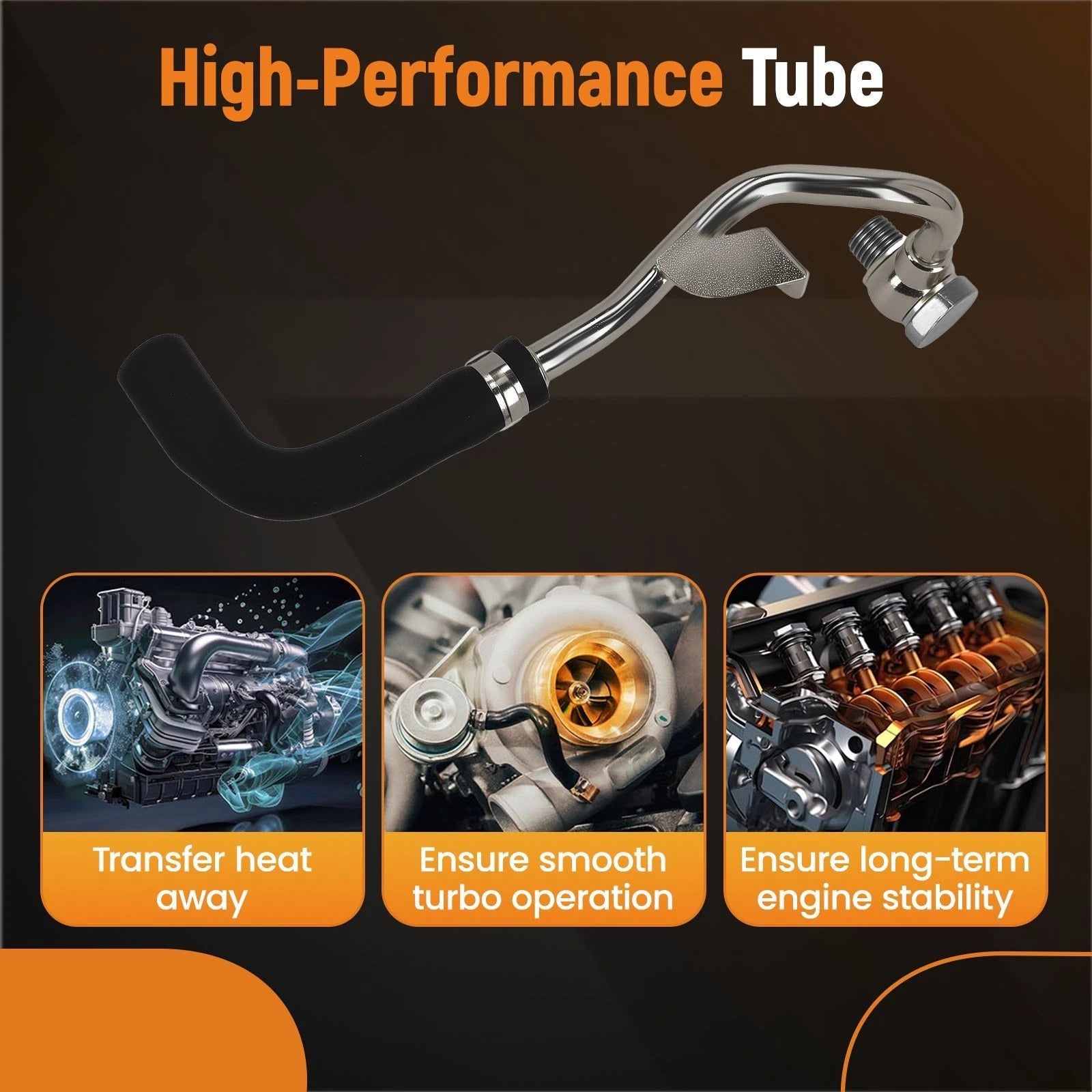 Turbo Coolant Hose Line for BMW 550i X5 4.4L (2009–2013) Stainless Steel