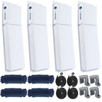 4-Pack White Flat Boat Fender Kit 24" x 6-7/8" x 2-1/2"