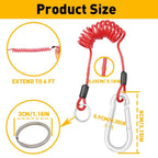 Trailer Breakaway Cable 4' & Safety Coiled Cable 6' for RV Emergency