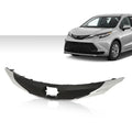 Front Bumper Upper Grille for Toyota Sienna (2021–2022) with Chrome Trim