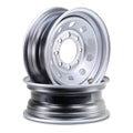 Set of 2 Libra 16x6 HD Trailer Wheels 8 Lug 6.5" PCD Silver Mod (PK2-17060)