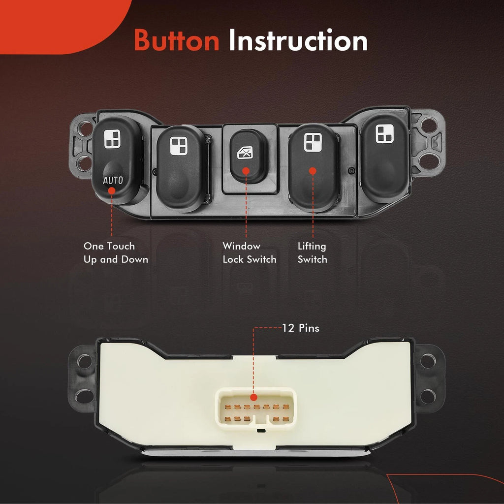 Front Left Power Window Switch for Pontiac Torrent (2006-2009)