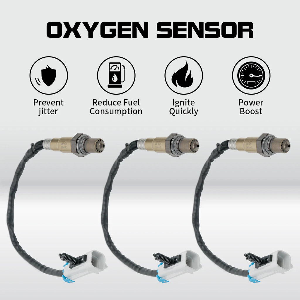 Set of 3 Oxygen Sensors for Chevrolet S10 Blazer V6 4.3L (2002–2004)