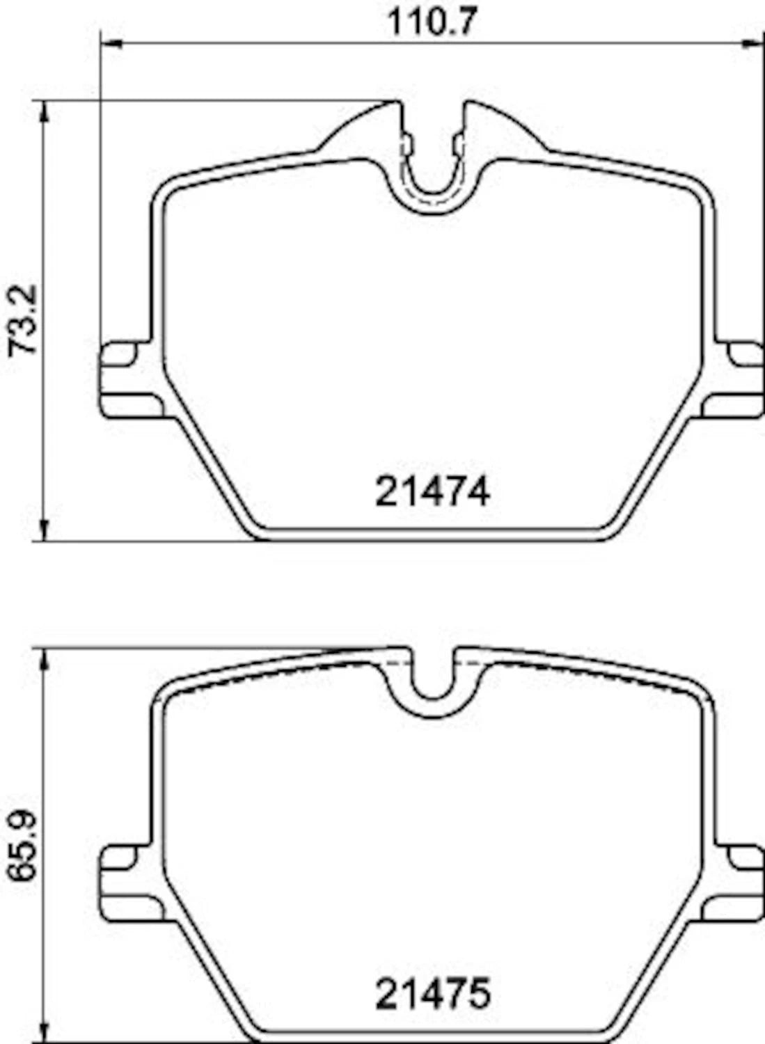Set of 4 Hella Pagid Rear Disc Brake Pads for BMW Z4, 330i, 330i xDrive (2003–2023)
