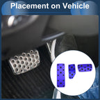 3 Pcs Automatic Foot Accelerator Pedal Covers for Subaru Forester (2019–2021) Blue