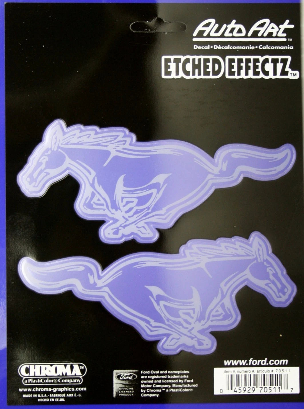 Cobra 2 Etched Glass Look Windshield Decal Sticker for Ford Mustang