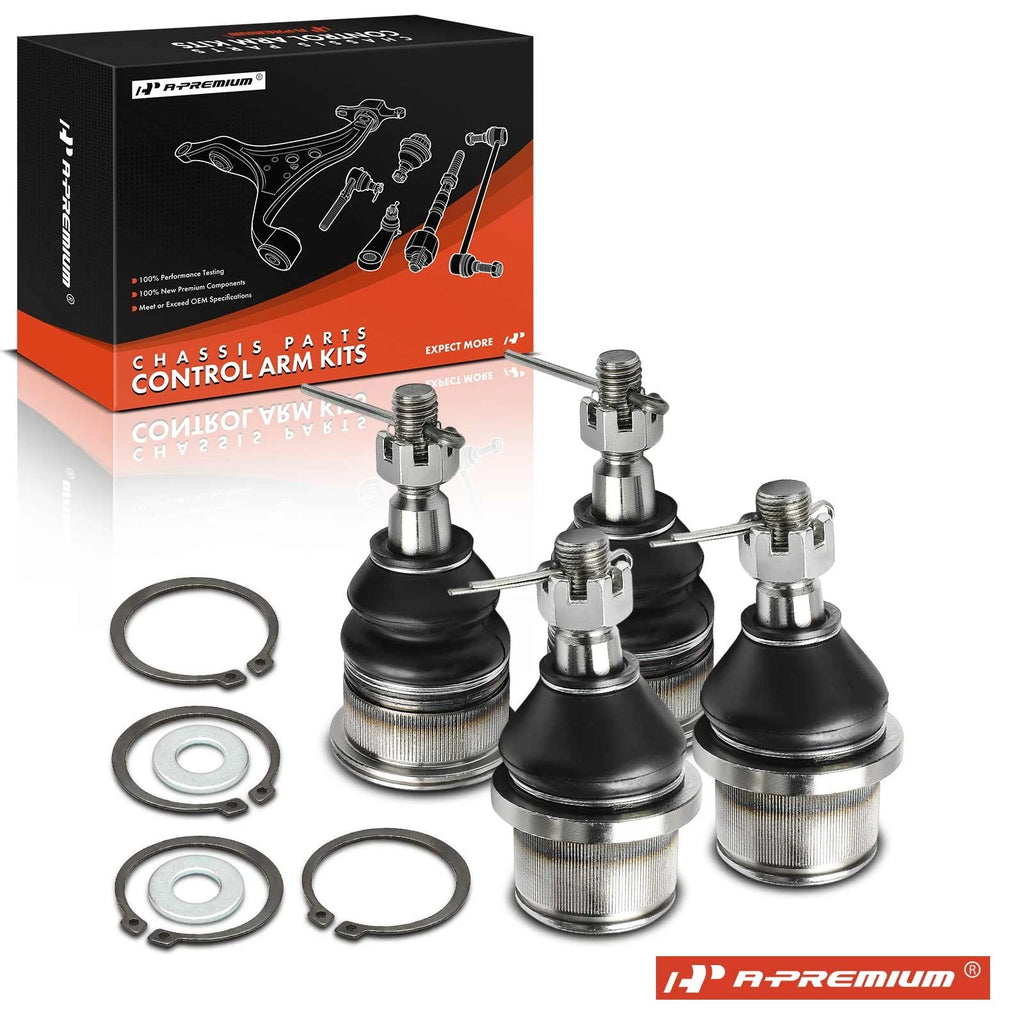 Set of 4 Front Lower & Upper Ball Joints for Chevrolet Express 2500