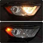 Halogen Headlight Chrome Passenger Side with LED DRL for Ford EcoSport (2018–2023)