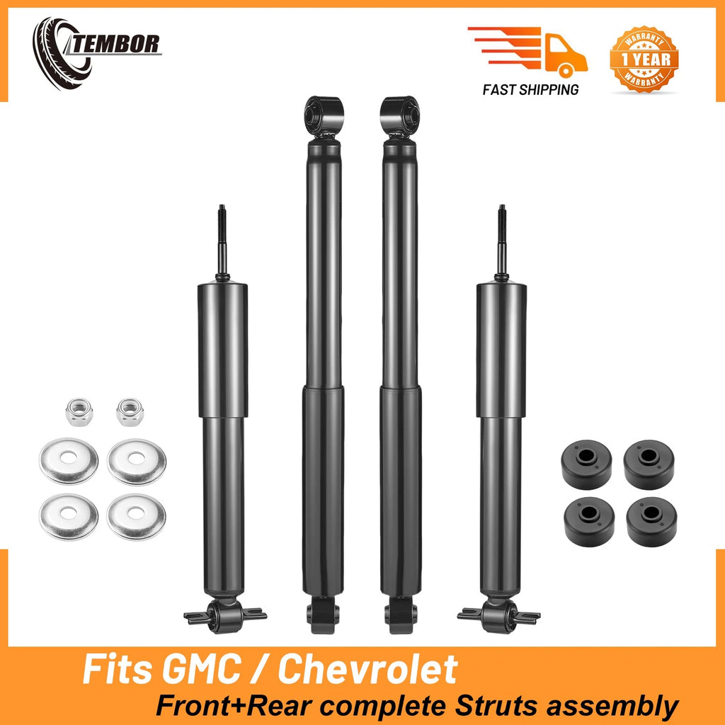 Front and Rear Shocks Struts Pair for 2WD Chevy Silverado 1500 (1999–2006)