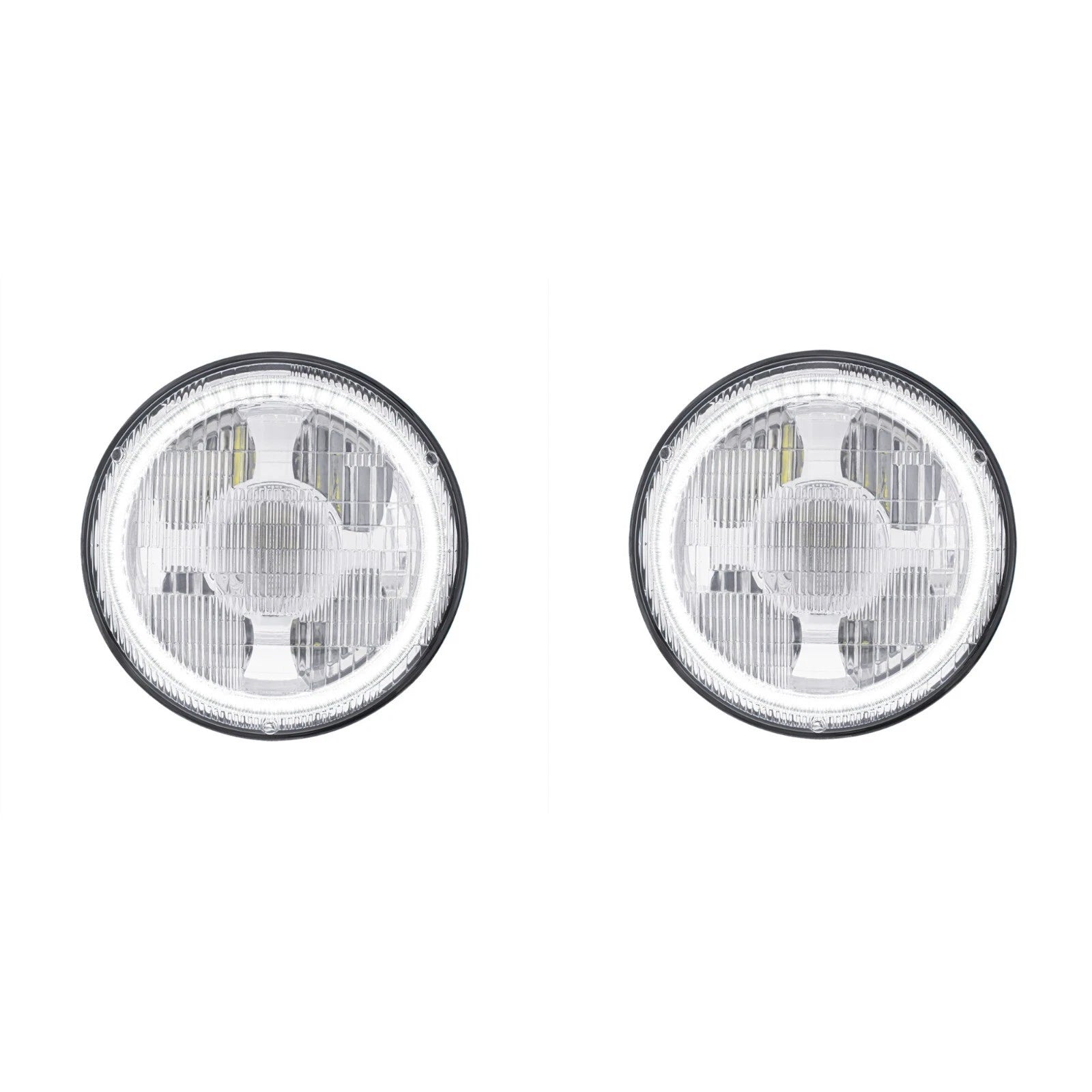 LED Headlights Pair Dual Function Halo for Ford Ranger (2011–2018)