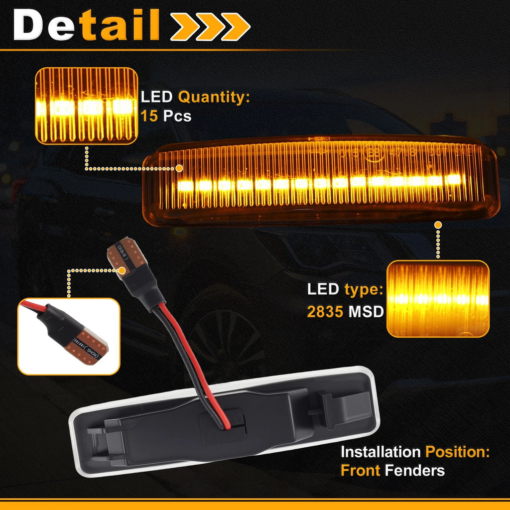 Side Marker Light 63148360589 for BMW 5 Series E39 (1995–2003) Transparent Lens