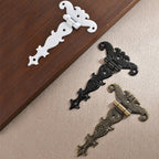 Set of 4 Antique Decorative Hinges for Wooden Box