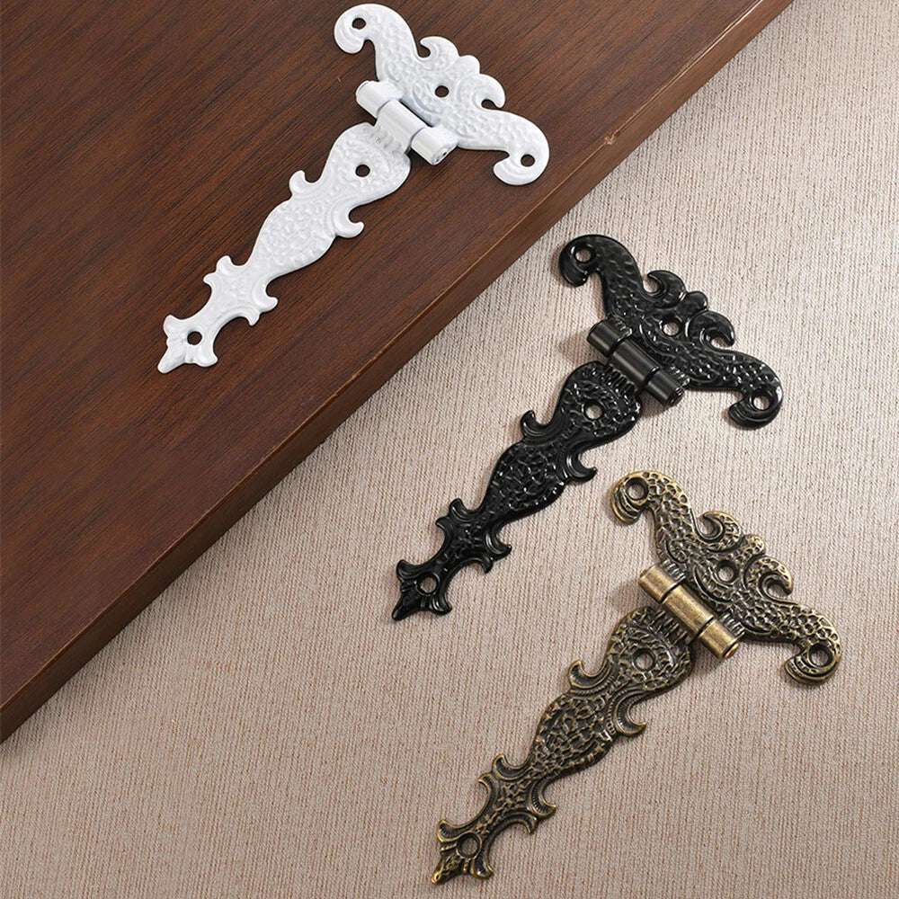 Set of 4 Antique Decorative Hinges for Wooden Box
