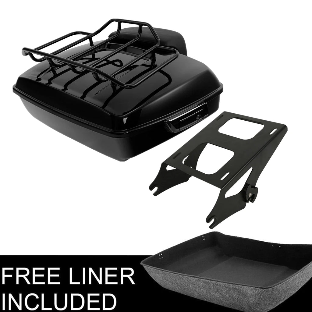 Chopped Trunk Pad Mount Rack for Harley Touring Street Road Glide (2014–2023)