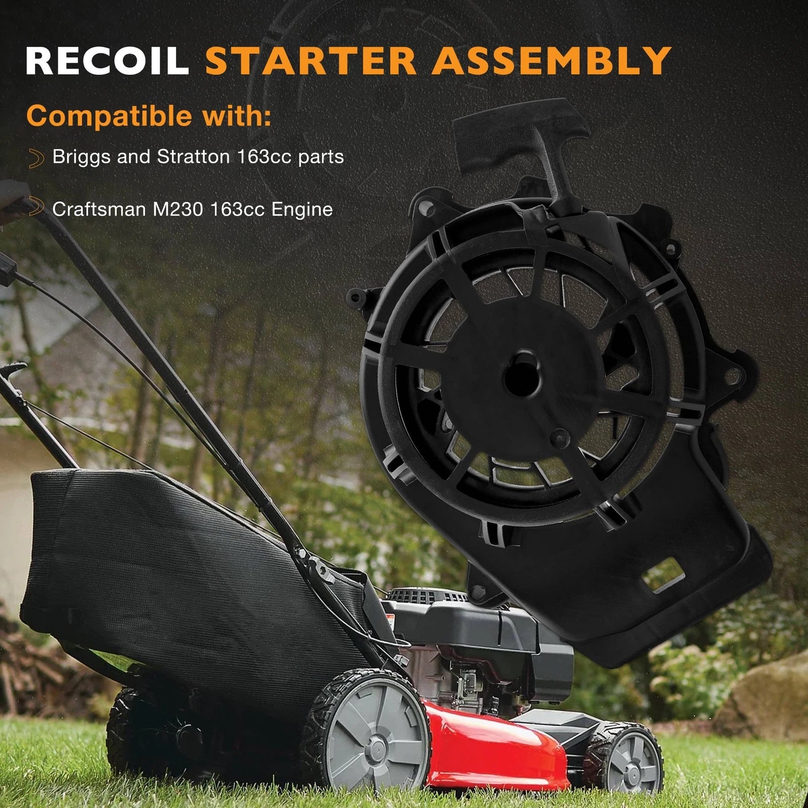 Recoil Pull Starter for Lawn Mower (093J02, 103M02, 103M05, 103M0B)
