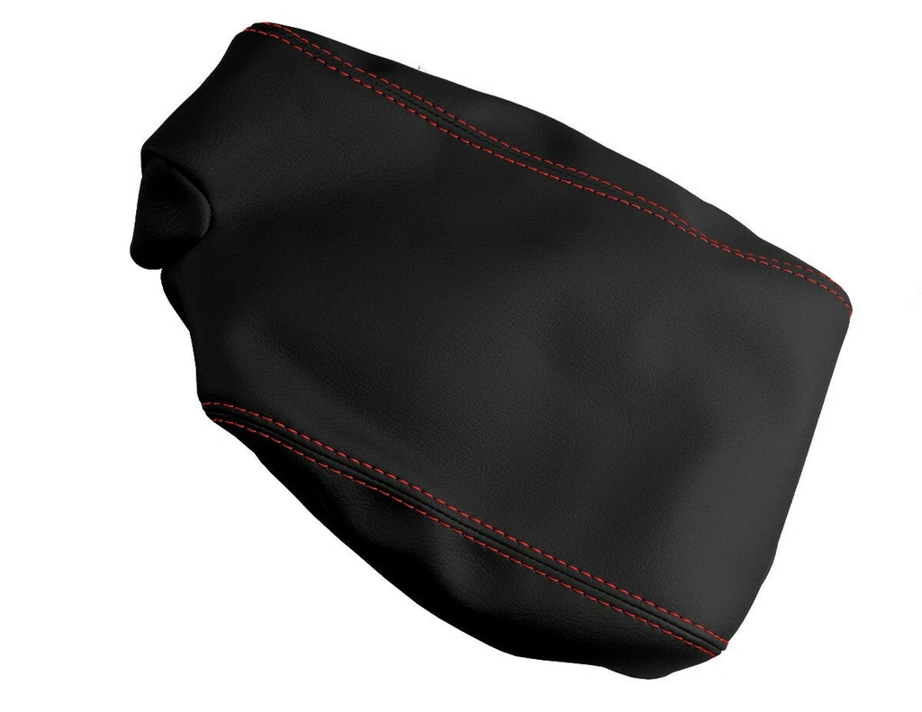 Leather Console Lid Armrest Cover for BMW E90 (2005–2013) Red Stitch