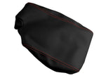 Leather Console Lid Armrest Cover for BMW E90 (2005–2013) Red Stitch