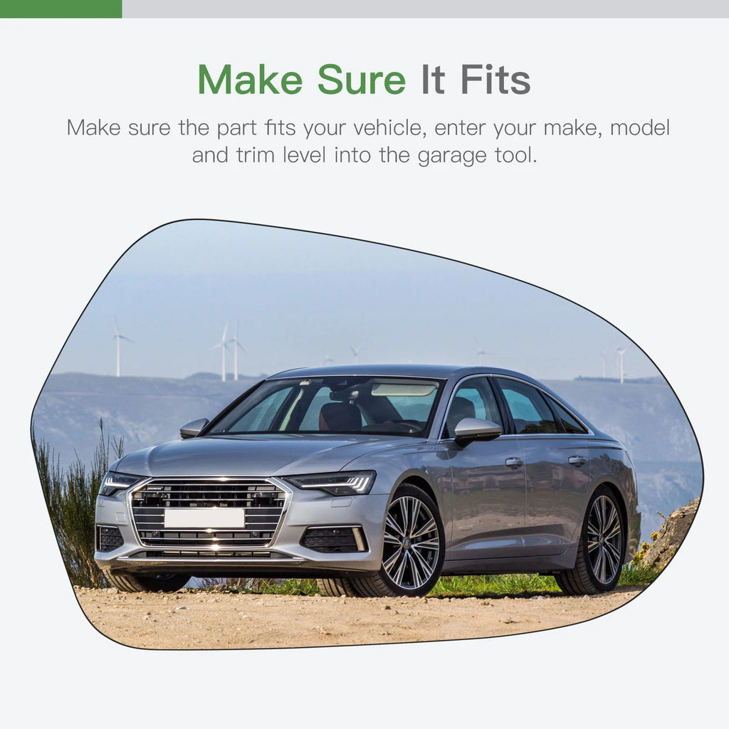 Heated Mirror Glass Replacement for Audi A6/A6 Quattro S6 (2012–2018) RH