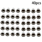 Set of 40 Chrome Lug Nut Covers for Semi Trucks (Fits Various Models)
