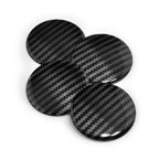 50mm Carbon Fiber Style Stripe Emblem Hub Wheel Cap Sticker Kit Set for Model