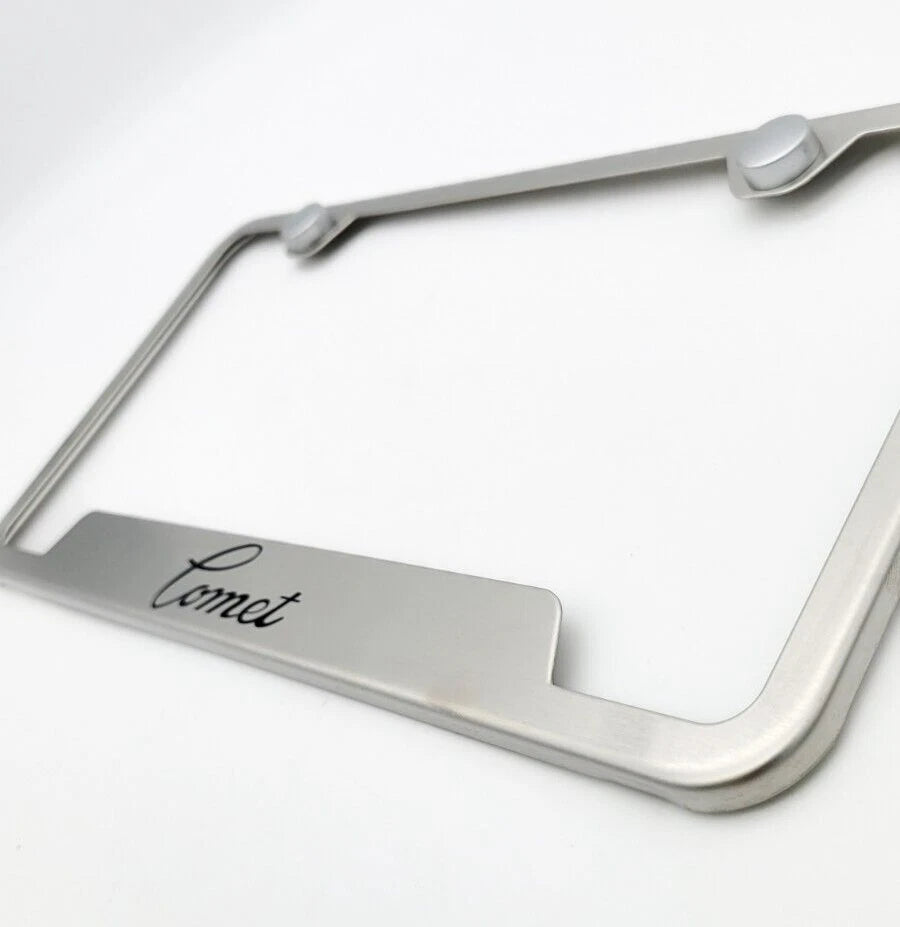 Brushed Stainless License Plate Frame for Mercury Comet (1966–1977)