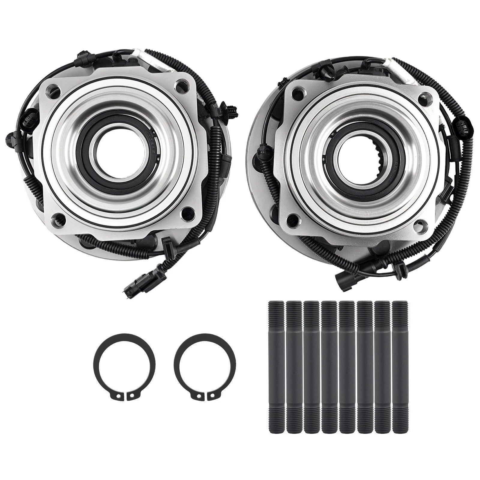 Pair Front Wheel Hub & Bearing Sets for Ford F-450/F-550 4x4 (2017–2019) BHA31370