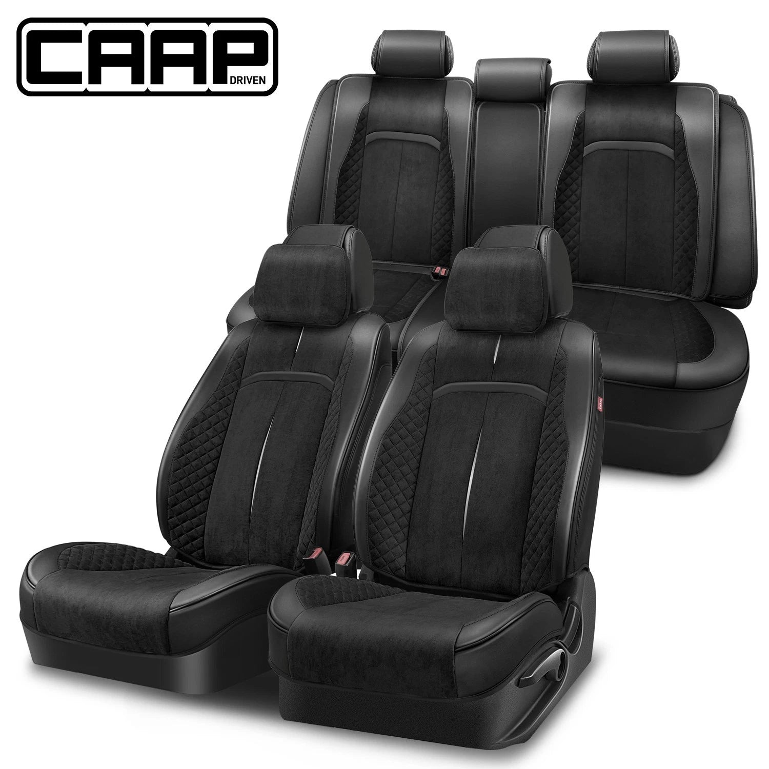 Set of 4 Universal Voris Series Seat Cover Cushions for Car SUV Black