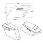 Extended Hard Saddlebag & 6x9 Speakers for Harley Touring Road Glide (2014–2023)