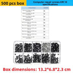 500PCS Black Countersunk Screw Kit M2 M2.5 for PC Laptop Repair